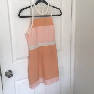 vintage peach mini dress